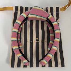 Lele Sadoughi Women’s Headband in Pink, Yellow, and Green Stripes